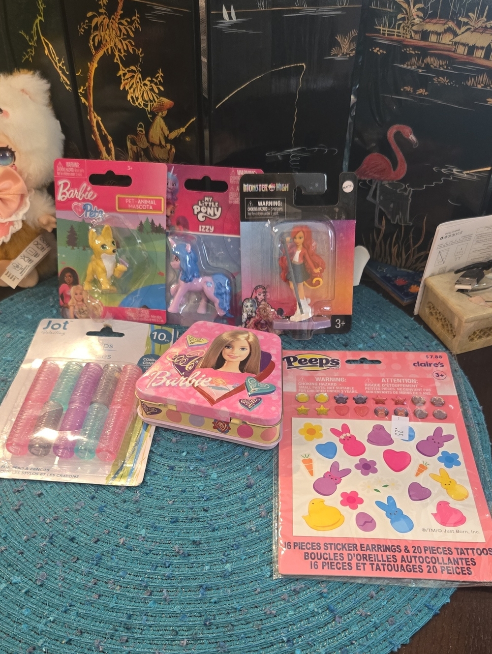 Barbie Pink Tin Gift Set with Pink and Purple Accessories - Barbie Monster Etc.